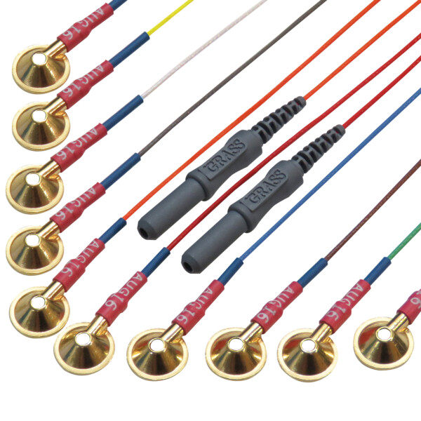Grass Electrode 96" 10mm GoldCup (10/pkg) – No tangle wires