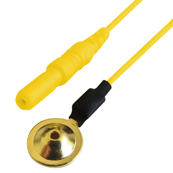 Compumedics Gold Cup Electrode Lead Yellow 30"