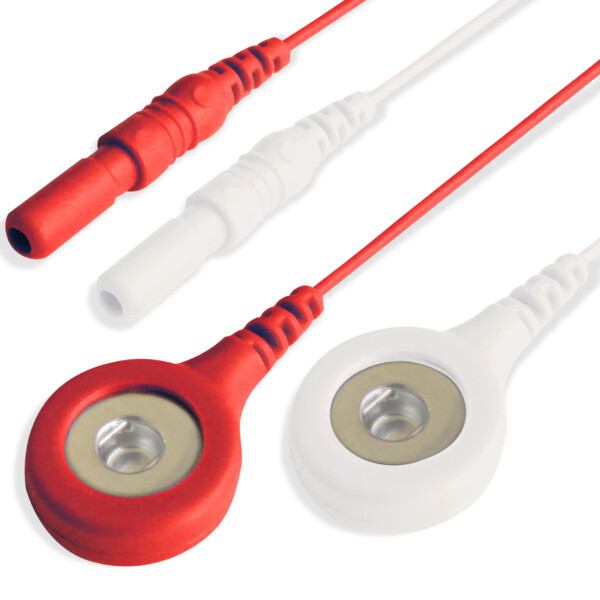 Compumedics ECG Leads - Red/White 72" Touchproof (2/pkg)