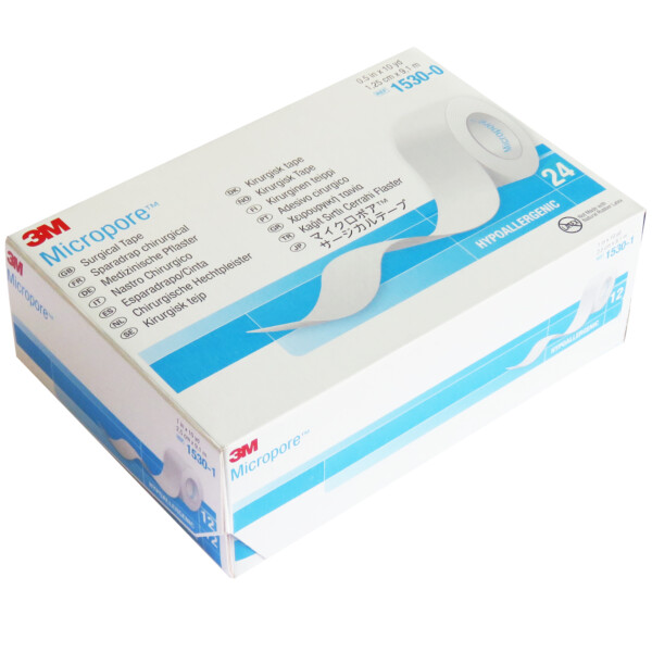 MicroporeTape 0.5 in X 10yd (24/pkg)